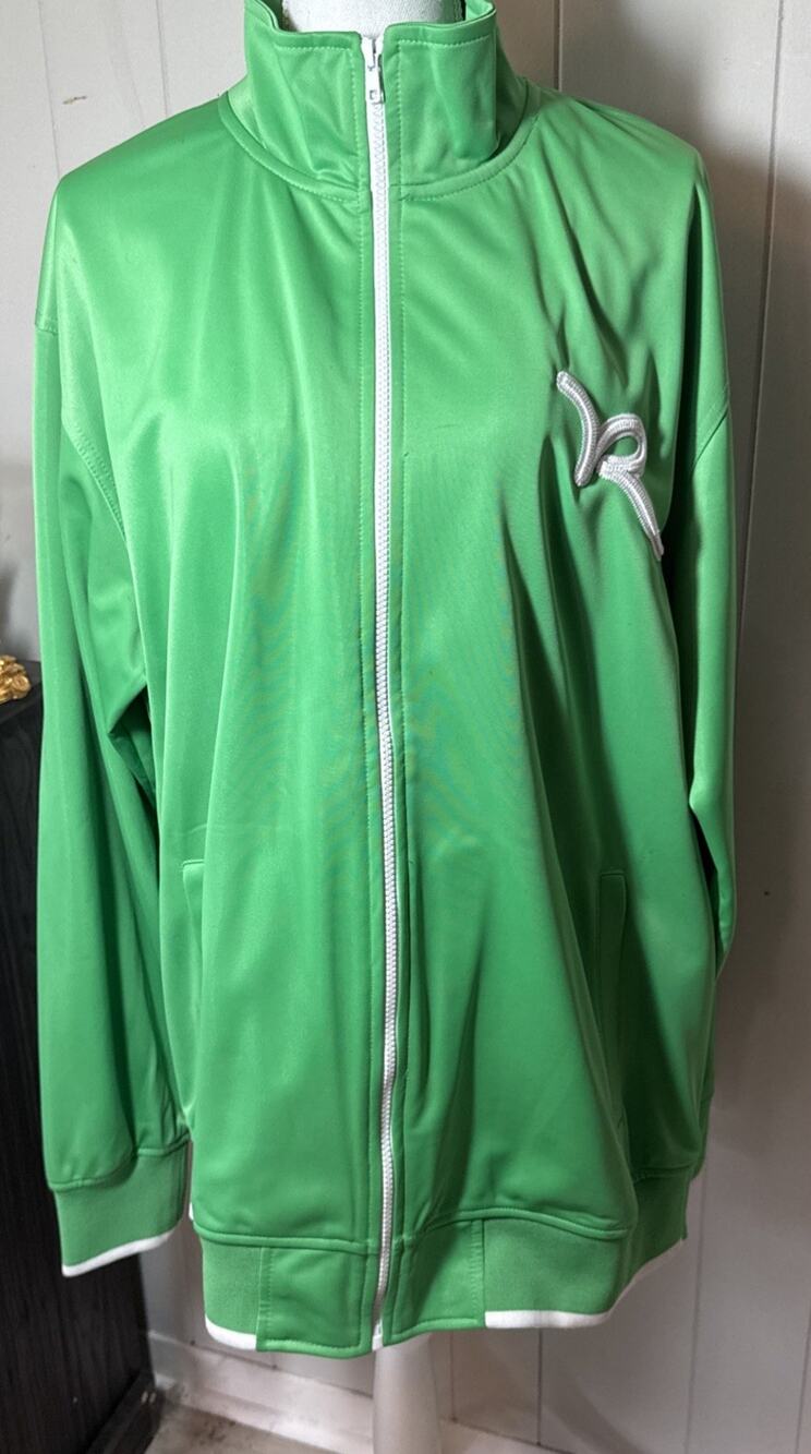Rocawear Vintage Mens 2XL Green Hip Hop Streetwear Y2K Track Full Zip Jacket